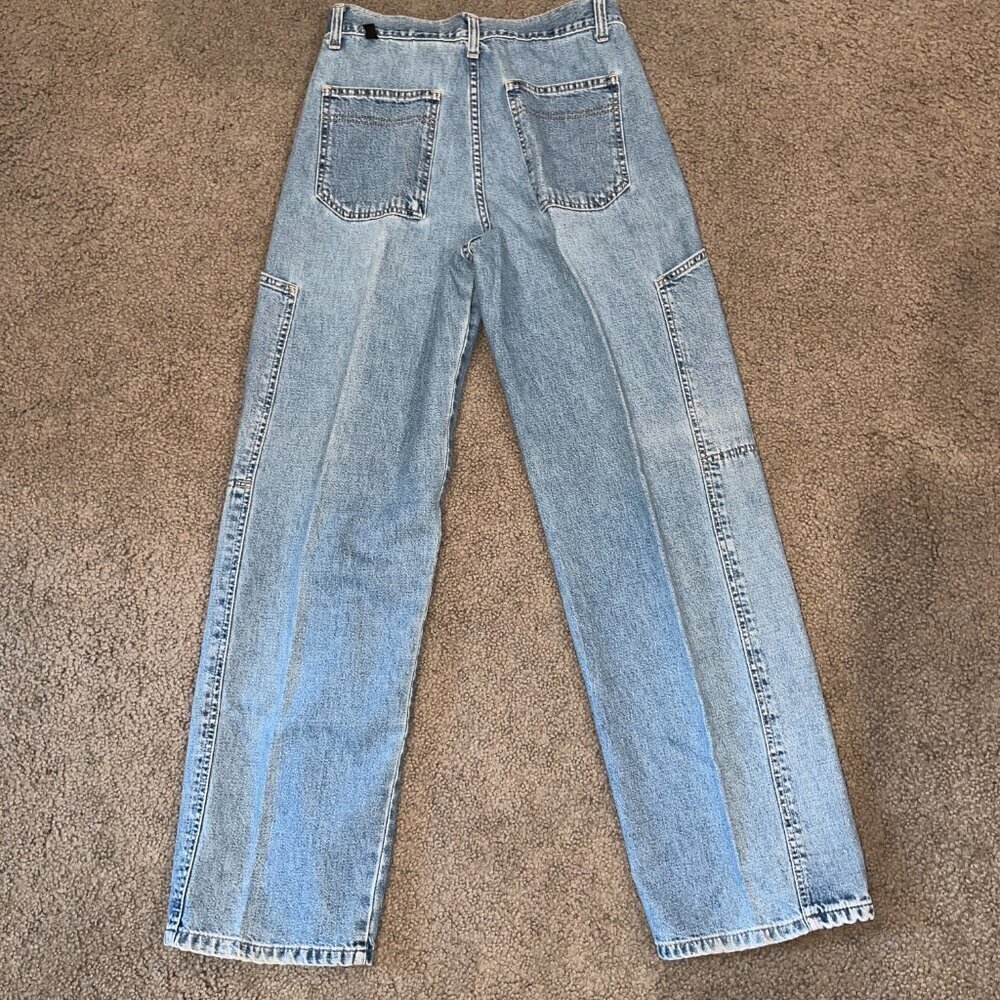 Vintage 90's LEVI'S L2 Baggy Wide Leg High Rise Big Pocket Skater Jeans Jr. 7 - Picture 5 of 16